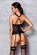 Сексуальний корсет із халтером + трусики Passion Hima Corset black, розмір L/XL картинка 4