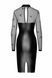 Платье с сетчатым верхом Noir Handmade F310 Sublime wetlook and flocked mesh midi dress, размер S картинка 4