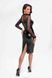 Платье с сетчатым верхом Noir Handmade F310 Sublime wetlook and flocked mesh midi dress, размер S картинка 2