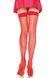 Панчохи в сітку зі швом ззаду Leg Avenue Backseam Thigh Highs OS Red зображення