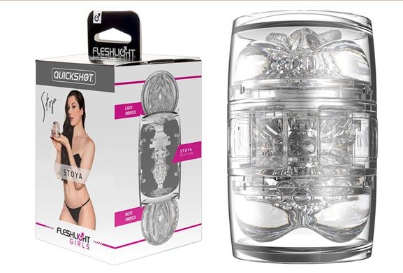 Прозрачный мастурбатор вагина и анус Fleshlight Quickshot Stoya картинка