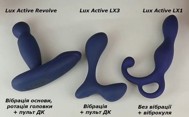 Массажер простаты с вибропулей Lux Active LX1 Anal Trainer 5.75" Dark Blue (диаметр 3,3 см) картинка