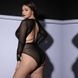 Боді з довгим рукавом та відкритою спинкою JSY P61139 Black Plus Size картинка 2