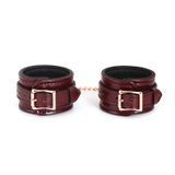 Фото Кожаные поножи Liebe Seele Wine Red Anklecuffs