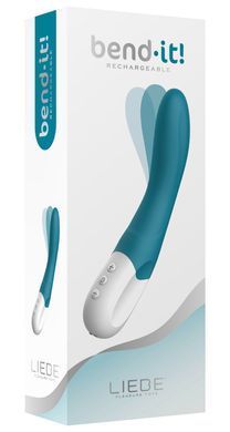 Гнучкий вібратор точки G Liebe Bend It Rechargeable Ocean Blue (діаметр 3,3 см) зображення