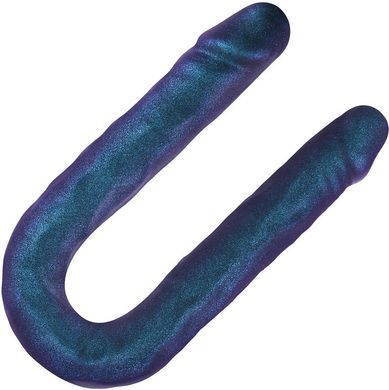 Фаллоимитатор двойной Strap-On-Me Double Dong Realistic Dildo Snaky Metallic color (диаметр 3,7 и 4,6 см) картинка