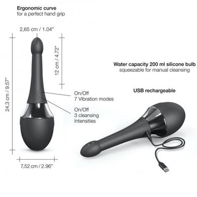 Автоматический анальный душ-вибратор Dorcel Douche Mate Pro (диаметр 2,7 см) картинка