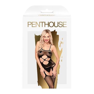 Бодістокінг з вирізом на животику Penthouse Hot Nightfall Black, розмір XL зображення
