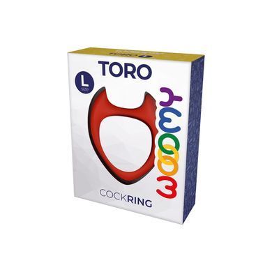 Эрекционное кольцо Wooomy Toro L Red картинка