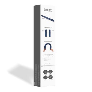 Фаллоимитатор двойной Strap-On-Me Double Dong Realistic Dildo Snaky Metallic color (диаметр 3,7 и 4,6 см) картинка