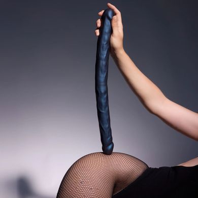 Фаллоимитатор двойной Strap-On-Me Double Dong Realistic Dildo Snaky Metallic color (диаметр 3,7 и 4,6 см) картинка