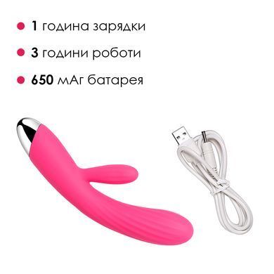 Інтелектуальний вібратор - кролик з підігрівом Svakom Angel Plum Red (діаметр 3,3 см) зображення