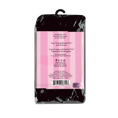 Длинные митенки Leg Avenue Faux wrap net arm warmers Black картинка