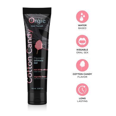 Їстівний лубрикант на водній основі Orgie Lube Tube Cotton Candy, солодка вата (100 мл) зображення