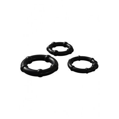 Набір ерекційних кілець Wooomy Babooom cockring set (3 розміри, тягнуться) зображення