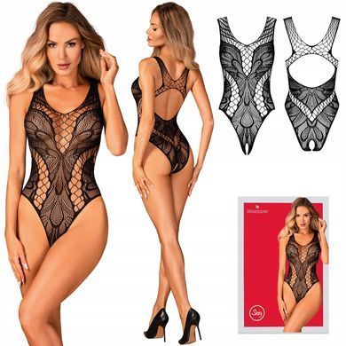 Сексуальне боді з доступом Obsessive B138 teddy black, розмір S/M/L зображення