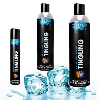 Охлаждающий лубрикант на водно-силиконовой основе Wet Extra Sensations Tingling (30 мл) картинка