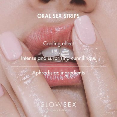 Полоски для орального секса Bijoux Indiscrets Slow Sex Oral sex strips (7 шт) картинка