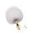 Металлическая анальная пробка Кроличий хвост LOCKINK SEVANDA White Bunny-Tail Anal Pear-shape Plug картинка