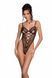 Еротичне боді з малюнком Passion LOVELIA BODY black, розмір L/XL картинка 1