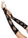 Длинные митенки Leg Avenue Faux wrap net arm warmers Black картинка 2