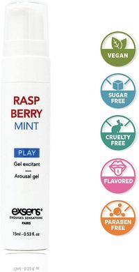 Стимулюючий охолоджуючий гель EXSENS Kissable Raspberry Mint малина та м'ята (15 мл) зображення