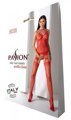 Бодистокинг с множеством бретелей и доступом Passion BS095 red One Size картинка