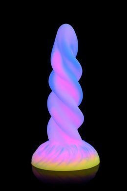 Фентезійний фалоімітатор з присоскою Creature Cocks Glow-in-the-Dark Unicorn Dildo (діаметр 4,8 см) зображення