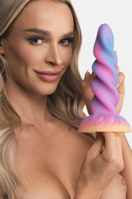 Фентезійний фалоімітатор з присоскою Creature Cocks Glow-in-the-Dark Unicorn Dildo (діаметр 4,8 см) зображення