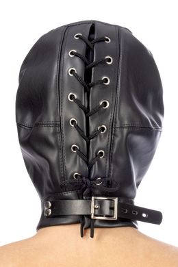 Закритий капюшон для БДСМ Fetish Tentation Closed BDSM hood in leatherette зображення
