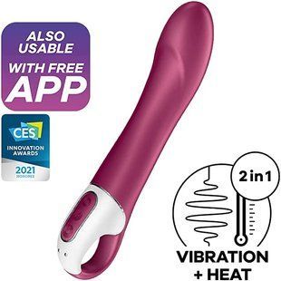 Смарт вібратор точки G із підігрівом Satisfyer Big Heat (діаметр 4,2 см) зображення