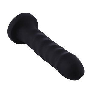 Силіконовий фалоімітатор для секс-машин Hismith 7.1&Prime; Anal Dildo Black, система KlicLok (діаметр 3,7 см) зображення