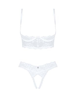 Эротический комплект с открытой грудью и доступом Obsessive Heavenlly 2-pcs cupless set, размер XL/2XL картинка