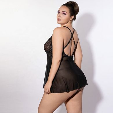 Эротическая рубашка JSY P61151 Black Plus Size картинка