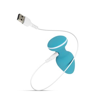 Анальна вібропробка Cala Azul Blanca Vibrating anal plug (діаметр 4 см) зображення