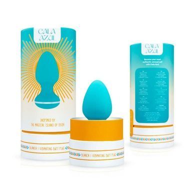 Анальная вибропробка Cala Azul Blanca Vibrating anal plug (диаметр 4 см) картинка