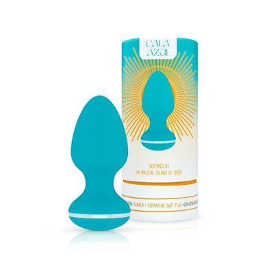 Анальная вибропробка Cala Azul Blanca Vibrating anal plug (диаметр 4 см) картинка