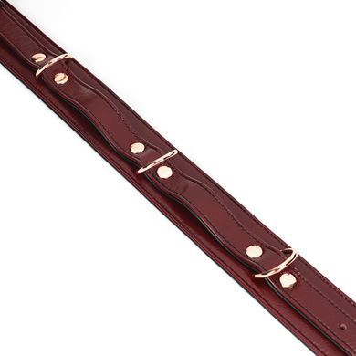 Кожаные манжеты на бедра Liebe Seele Wine Red Thigh Cuffs, размер S картинка
