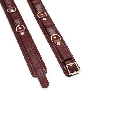 Кожаные манжеты на бедра Liebe Seele Wine Red Thigh Cuffs, размер S картинка