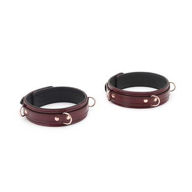 Кожаные манжеты на бедра Liebe Seele Wine Red Thigh Cuffs, размер S картинка