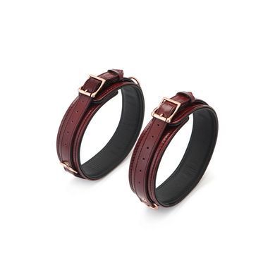 Кожаные манжеты на бедра Liebe Seele Wine Red Thigh Cuffs, размер S картинка
