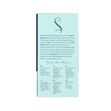 Віброкуля з силіконовою манжетою Swan Maximum + Comfy Cuff Blue (діаметр 2 см) зображення