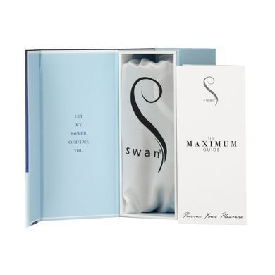 Віброкуля з силіконовою манжетою Swan Maximum + Comfy Cuff Blue (діаметр 2 см) зображення