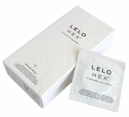 Тонкі та суперміцні презервативи LELO HEX Condoms Original (12 шт) зображення