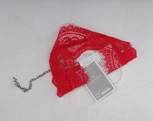 Кружевной чокер на шею с подвеской Obsessive Bergamore choker, красный картинка