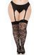 Панчохи мереживні Leg Avenue Wild rose net thigh highs 1X/2X картинка 1