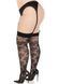 Панчохи мереживні Leg Avenue Wild rose net thigh highs 1X/2X картинка 4