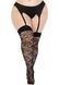 Панчохи мереживні Leg Avenue Wild rose net thigh highs 1X/2X картинка 3
