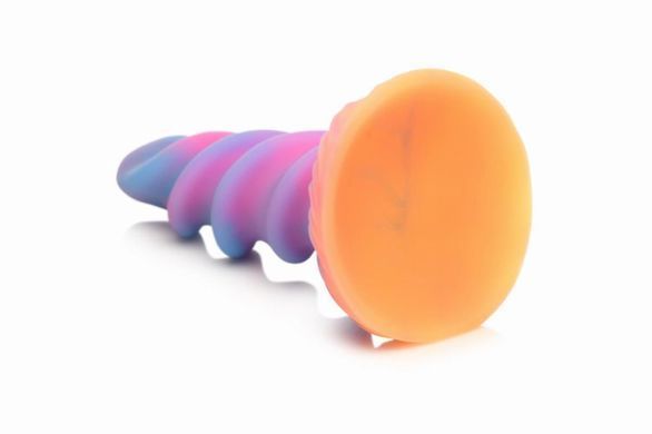 Фентезійний фалоімітатор з присоскою Creature Cocks Glow-in-the-Dark Unicorn Dildo (діаметр 4,8 см) зображення