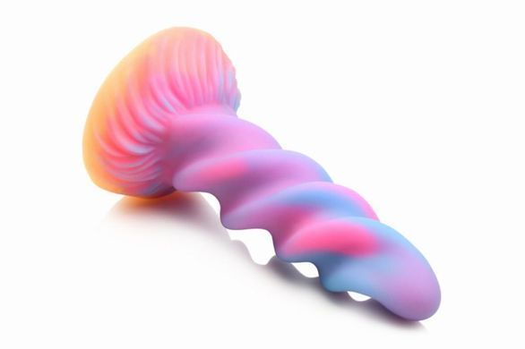 Фентезійний фалоімітатор з присоскою Creature Cocks Glow-in-the-Dark Unicorn Dildo (діаметр 4,8 см) зображення